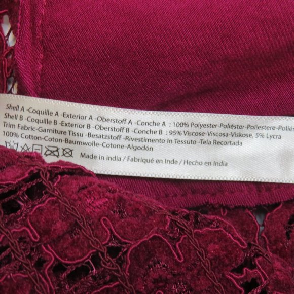 Free People Celine Bralette Bra Small Mulberry - Picture 5 of 5